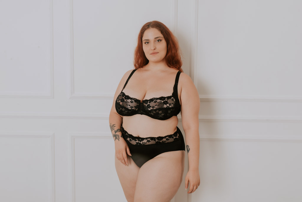 Plus Size Woman Posing For Body Acceptance