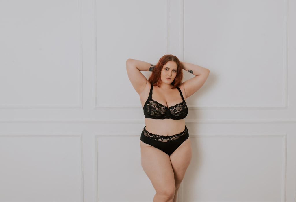 Plus Size Woman Posing For Body Acceptance