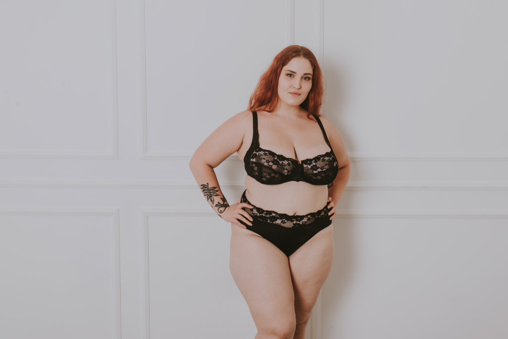 Plus Size Woman Posing For Body Acceptance