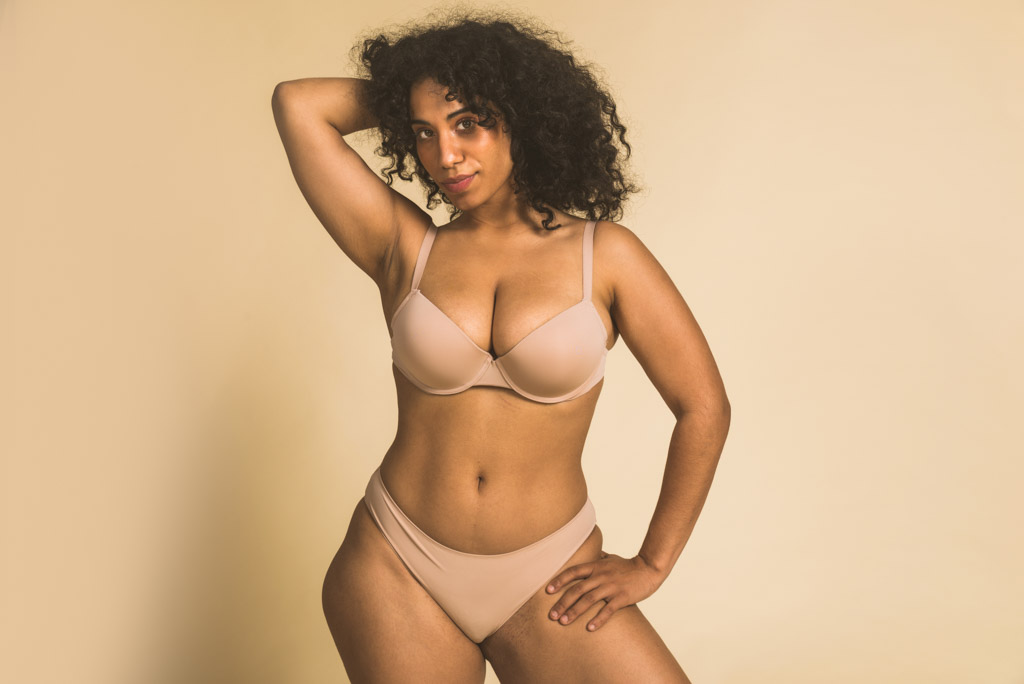 Plus Size Woman Posing For Body Acceptance