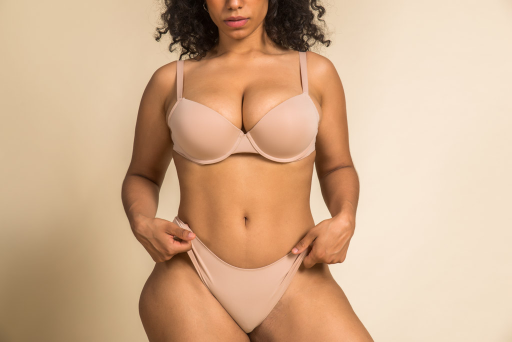 Plus Size Woman Posing For Body Acceptance