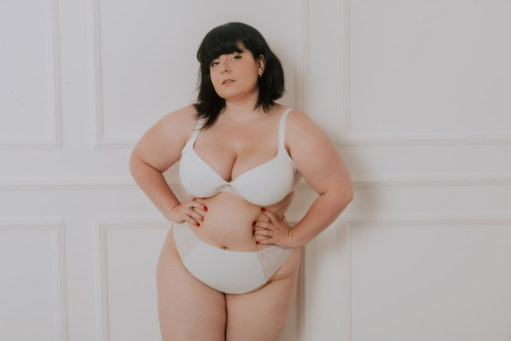 Plus Size Woman Posing For Body Acceptance