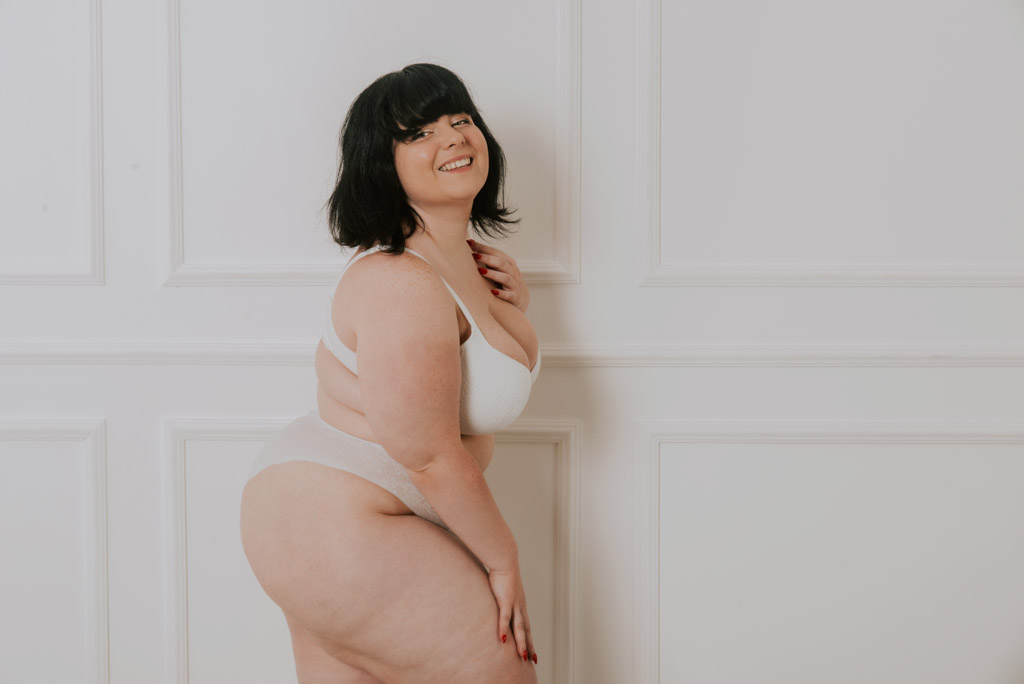 Plus Size Woman Posing For Body Acceptance